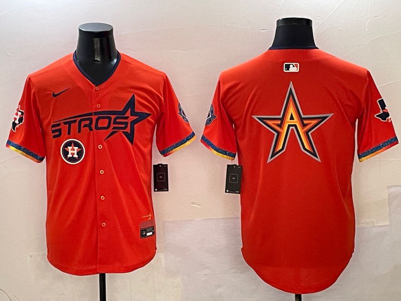Men Houston Astros Blank Orange Fourth generation Joint Name Nike 2025 MLB Jersey style 6
